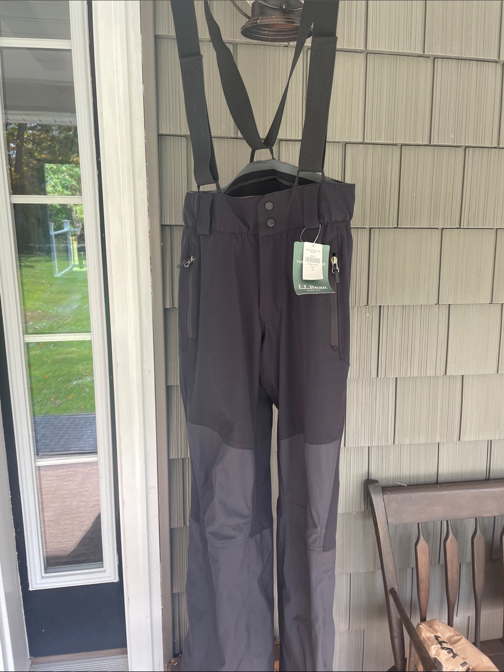 L.L. Bean Men’s Black Snow Pants with Adjustable Suspenders